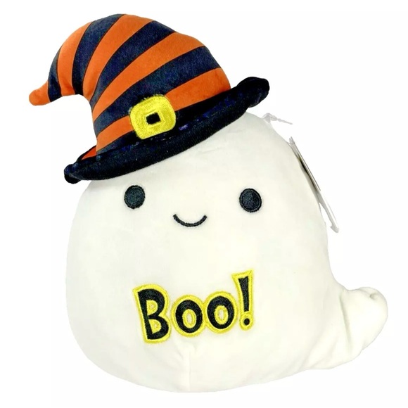 Squishmallows Grace Boo Ghost White W/ Witches Hat Orange And Black With Tag - Picture 1 of 16